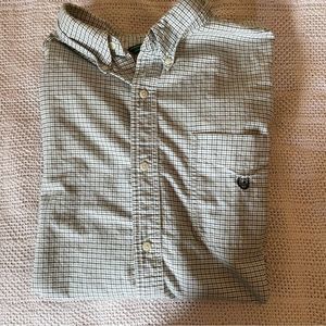 Men’s Chaps casual button up shirt size 2XLT plaid long sleeve button collar